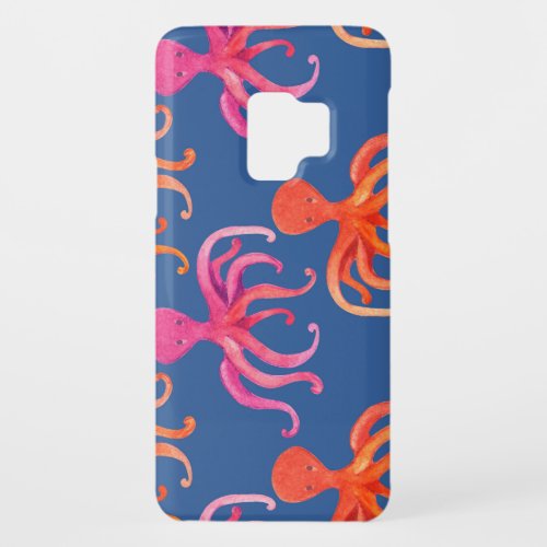 Colorful Cartoon Octopus Watercolor Pattern Case_Mate Samsung Galaxy S9 Case