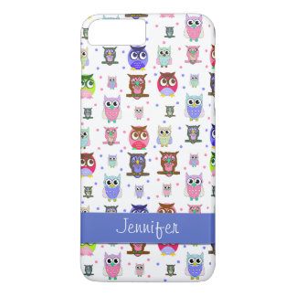 Colorful Cartoon Owls iPhone 7 Plus Case