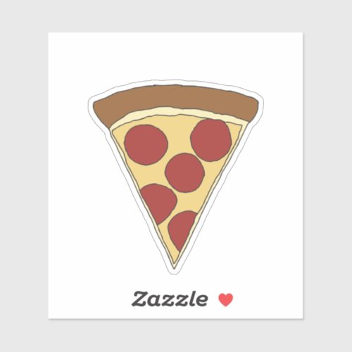 Colorful Cartoon Pizza Drawing Pizza SlicesClipart Sticker