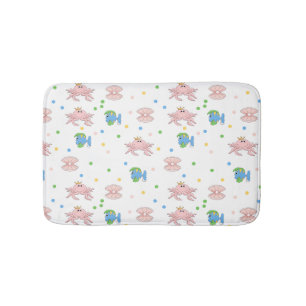 Colorful Cartoon Sealife Kid's Bath Mat
