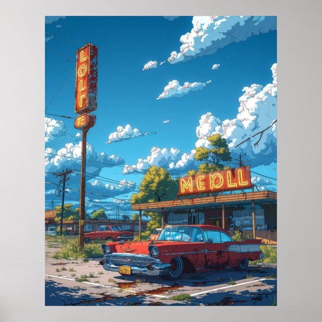 Colorful Cartoon Style Illustration Poster | High  (Front)