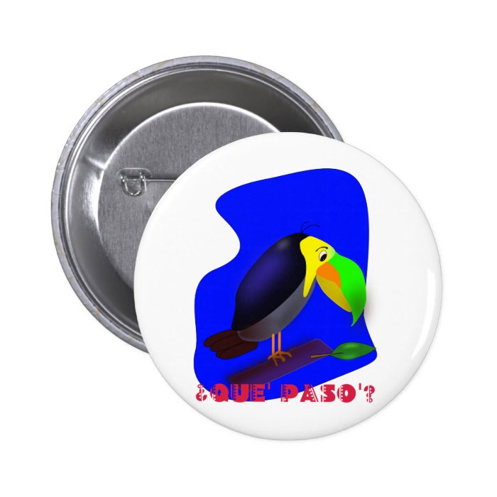 Colorful cartoon Toucan Buttons