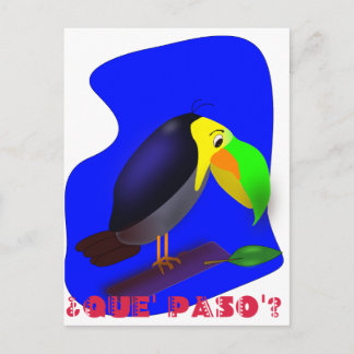 Colorful cartoon Toucan Postcard
