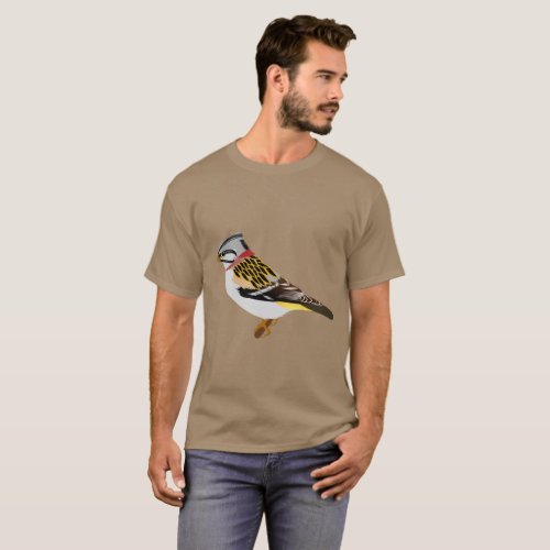 Colorful cartoon yellow and brown sparrow T_Shirt