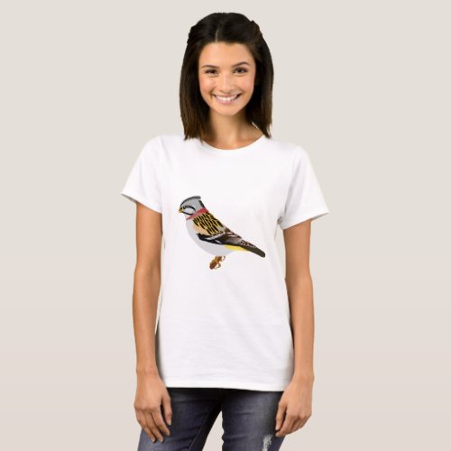 Colorful cartoon yellow and brown sparrow T_Shirt