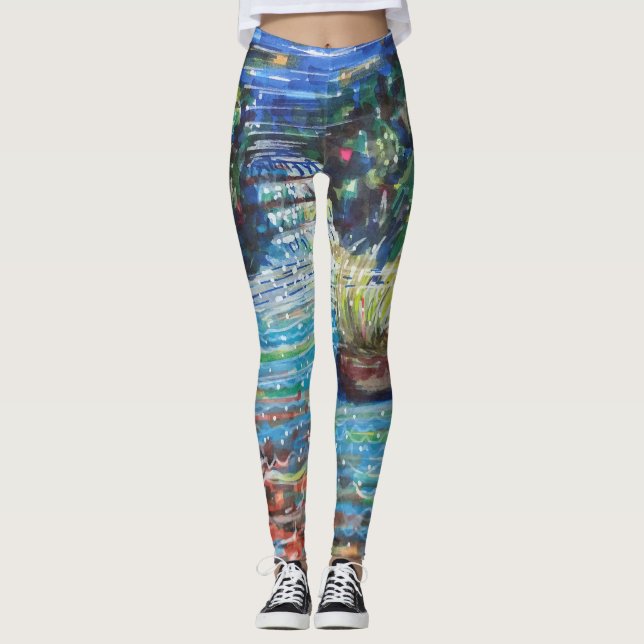 Colorful Cascade Leggings (Front)