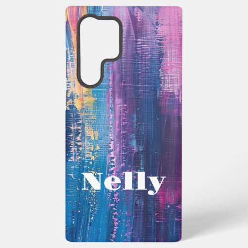 colorful Case Acryl painting style with name