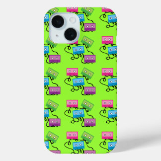 Colorful Cassette Tapes iPhone 15 Case
