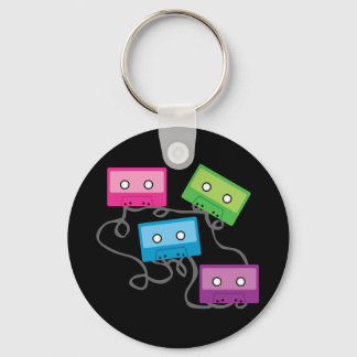 Colorful Cassette Tapes Keychain