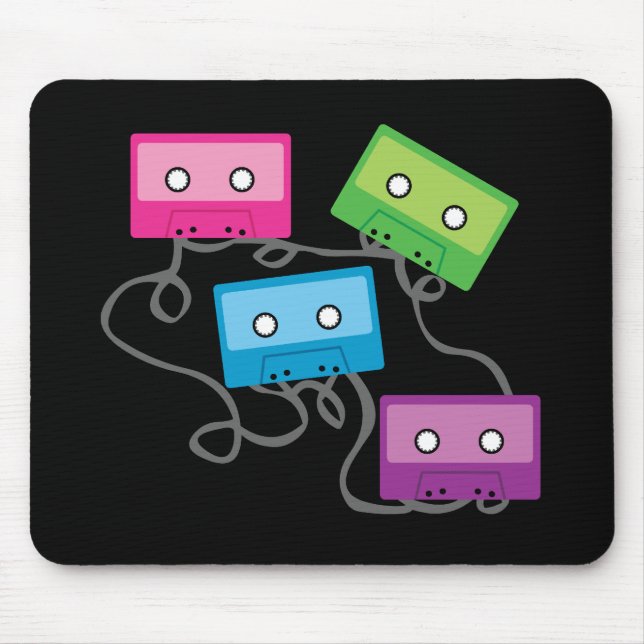 Colorful Cassette Tapes Mouse Pad (Front)