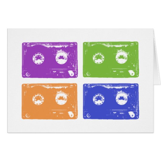 Colorful cassettes! cards (Front Horizontal)