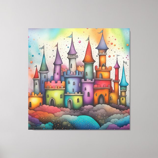 Colorful Castle  Canvas Print (Front)