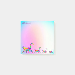 Colorful Cat Abstract Art Modern Personalized Post-it Notes