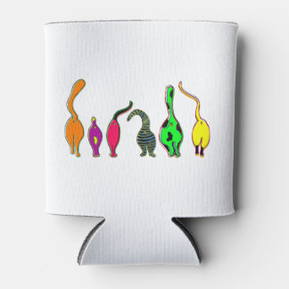 Colorful Cat Butts Can Cooler