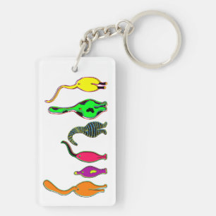 Colorful Cat Butts Keychain