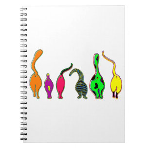 Colorful Cat Butts Notebook