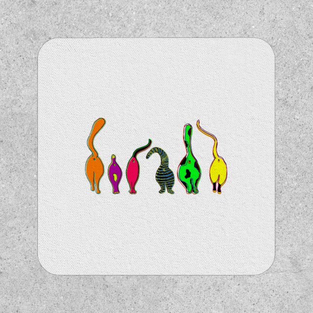 Colorful Cat Butts Patch (Front)