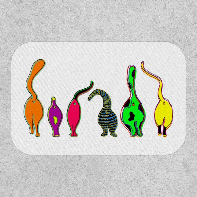 Colorful Cat Butts Patch (Front)