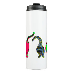 Colorful Cat Butts Thermal Tumbler