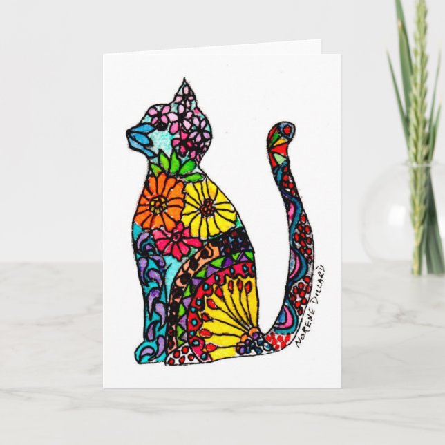 Colorful Cat Card (Front)