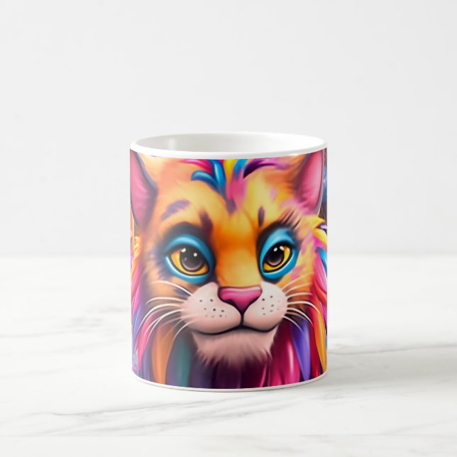 Colorful Cat Coffee Mug (Center)