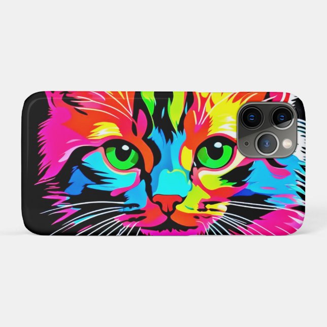 Colorful Cat Design Case-Mate iPhone Case (Back (Horizontal))