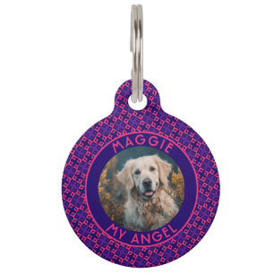 Colorful Cat Gift Ethnic Pattern Pet ID Tag