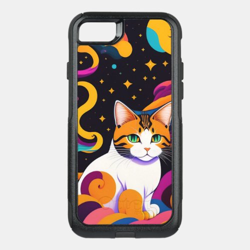 Colorful Cat In Space Galaxy Gift OtterBox Commuter iPhone SE87 Case