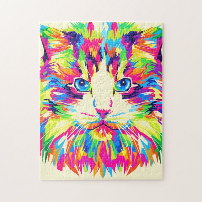 Colorful Cat Jigsaw Puzzle (Vertical)