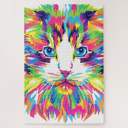 Colorful Cat Jigsaw Puzzle Gift