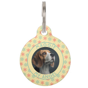 Colorful Cat Lover Present Christmas Pet ID Tag