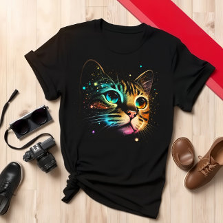 Colorful Cat Lover Unique Cute Cat Design T-Shirt