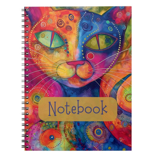 Colorful Cat Notebook (Front)