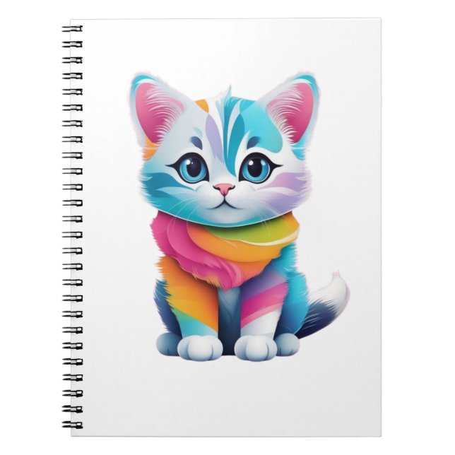 colorful cat notebook (Front)