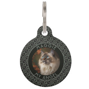 Colorful Cat Owner Gift Ethnic Pattern Pet ID Tag