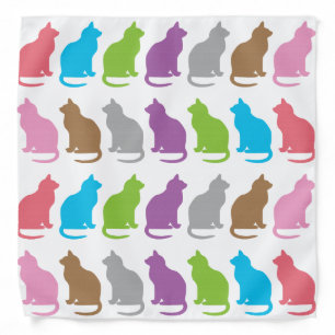 Colorful cat pattern bandana