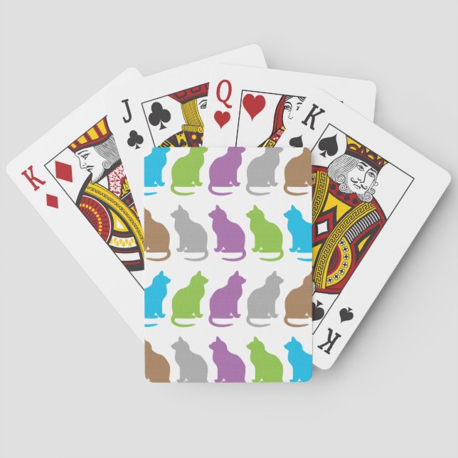 Colorful cat pattern poker cards (Back)