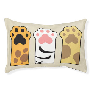 Colorful cat paws pet bed