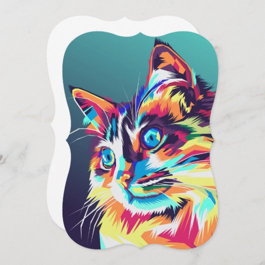 Colorful cat pop art (Front/Back)