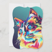 Colorful cat pop art (Front)