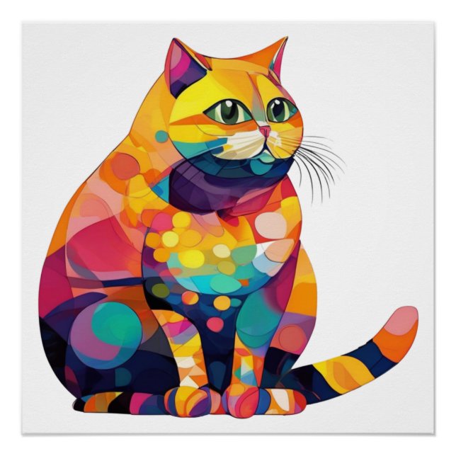 Colorful Cat Poster (Front)