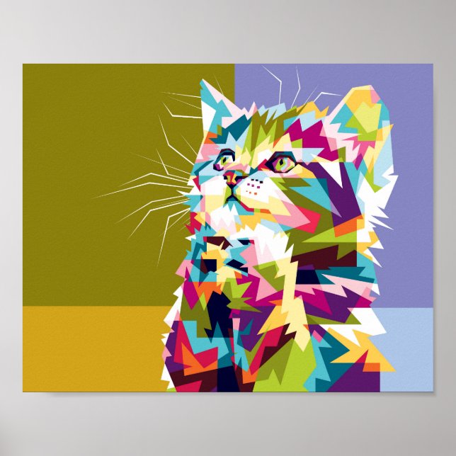 Colorful Cat Poster (Front)