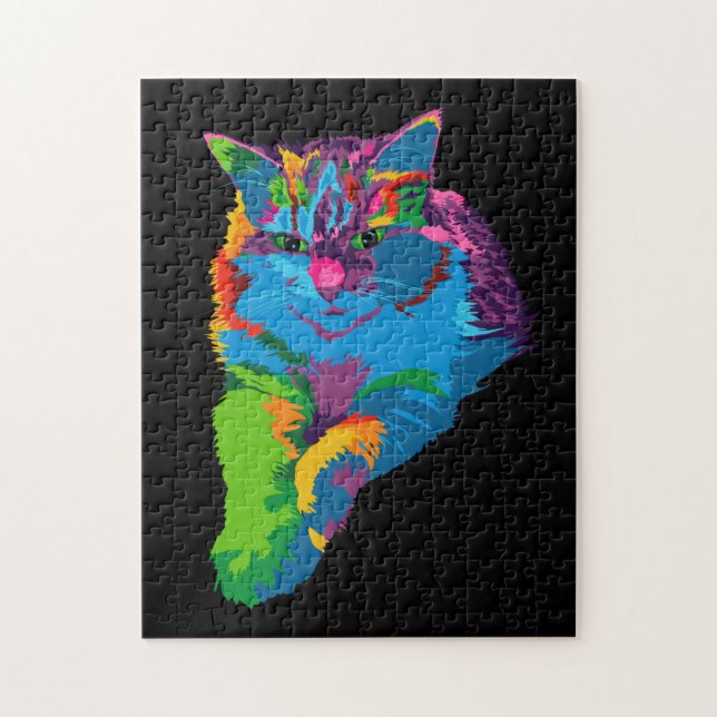 Colorful cat puzzle (Vertical)