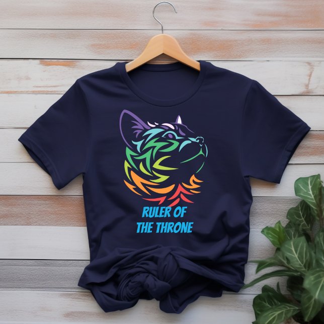 Colorful Cat "Ruler of The Throne" T-Shirt (Creator Uploaded)