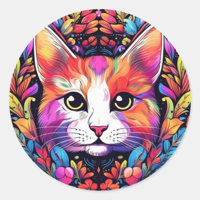 Colorful Cat Stickers (Front)