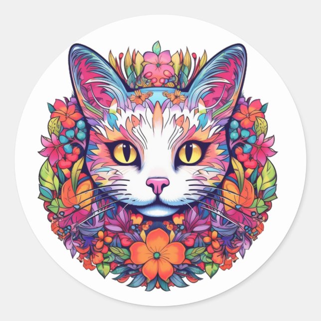 Colorful Cat Stickers (Front)