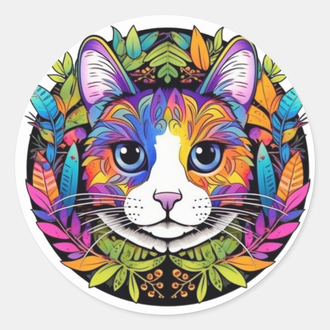 Colorful Cat Stickers (Front)