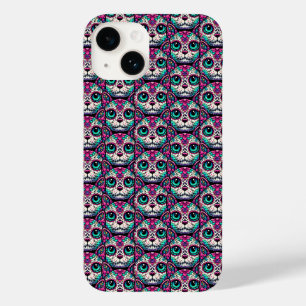 Colorful Cat Sugar Skull Case-Mate iPhone 14 Case