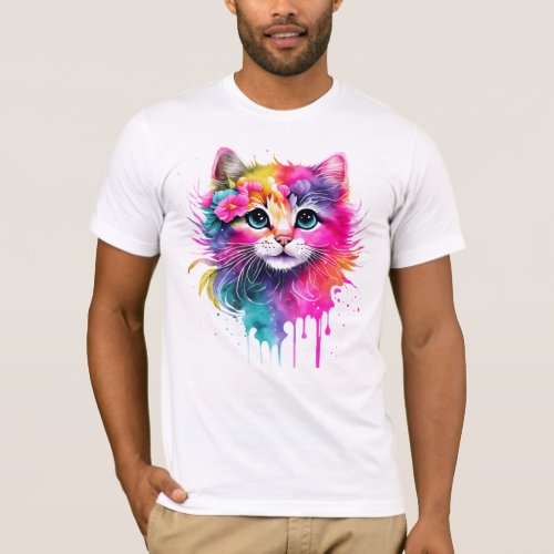 Colorful Cat T_Shirt