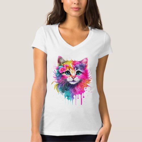 Colorful Cat T_Shirt